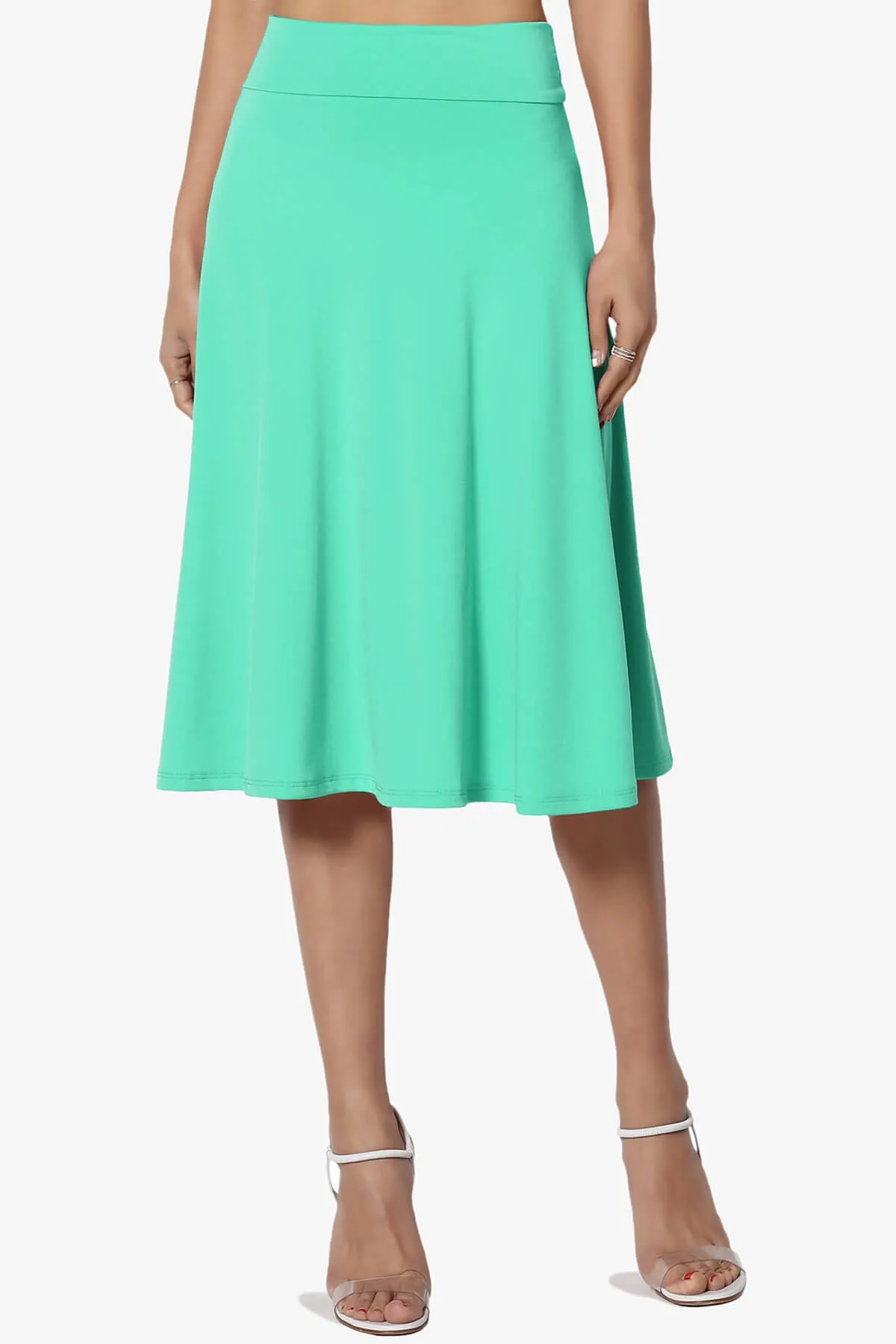 Nolan Stretch Flared Knee Skirt PLUS
